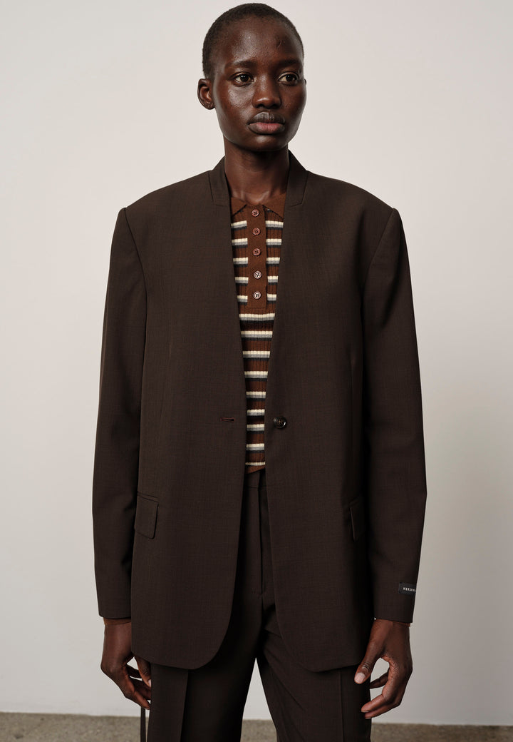 Clarissa Regular Blazer - Coffee Brown