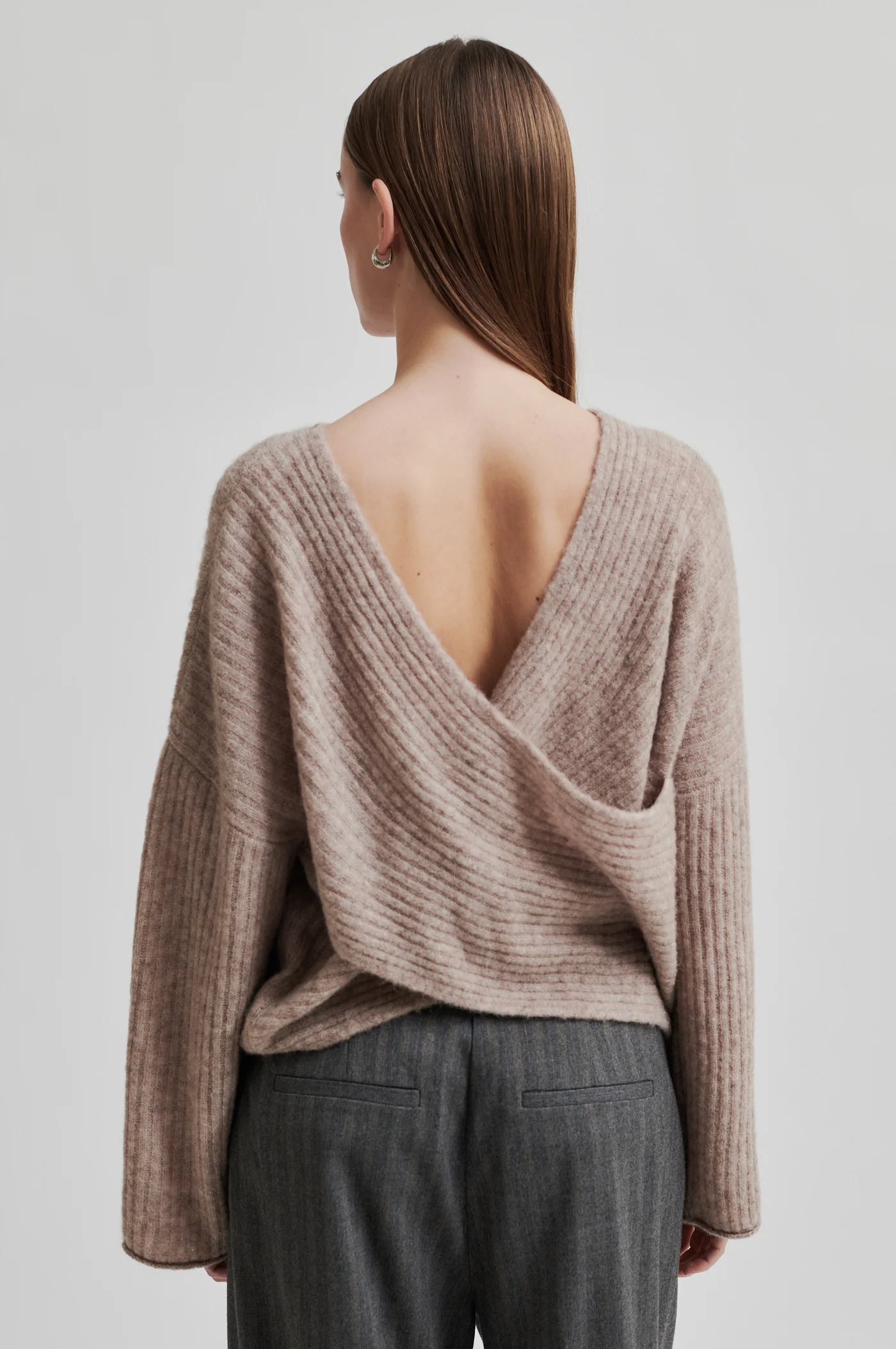 Ymma Knit Open Back, Roasted Cashew