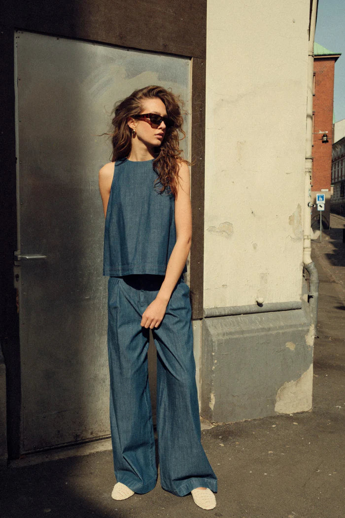 Lindsey Blouse, Denim Blue