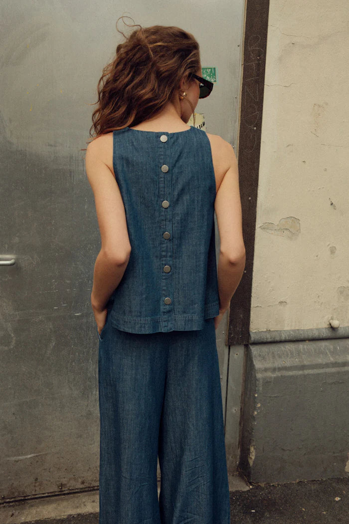 Lindsey Blouse, Denim Blue