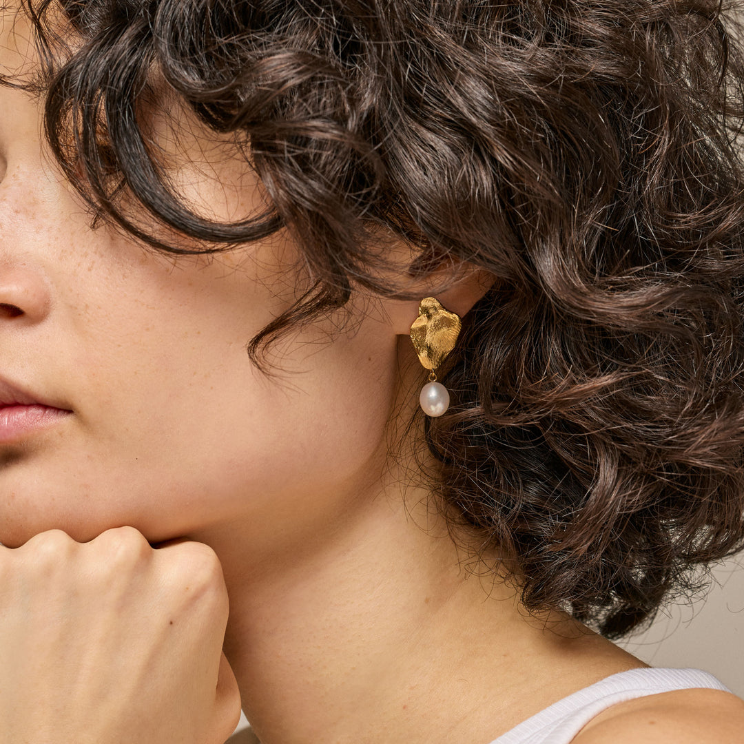 Earring, Caia Large, Gold