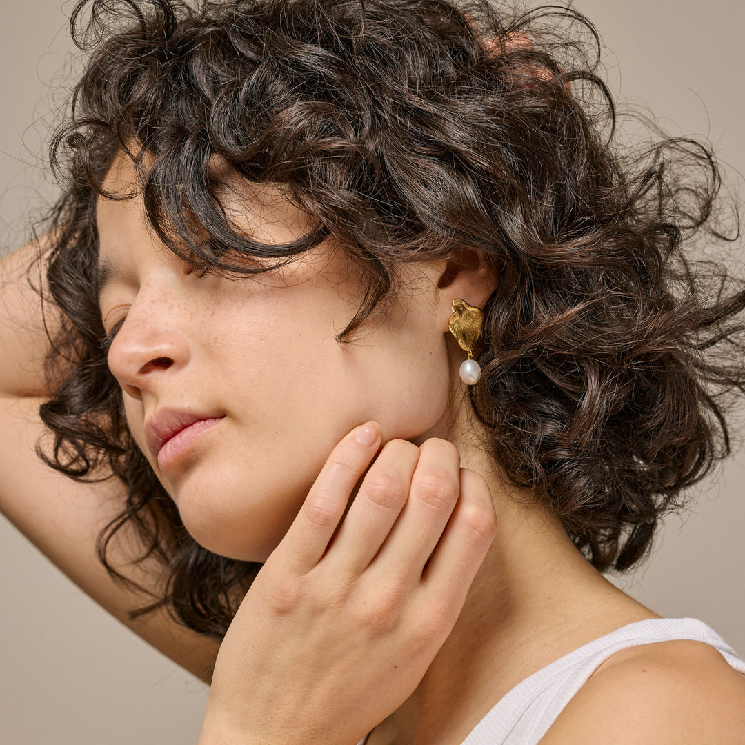 Earring, Caia Large, Gold