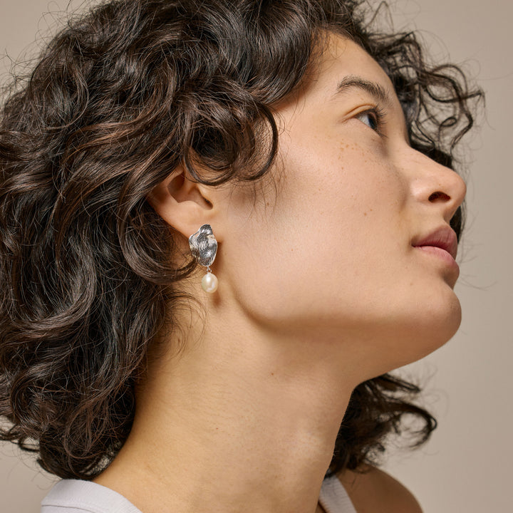 Earring, Caia Large, Silver