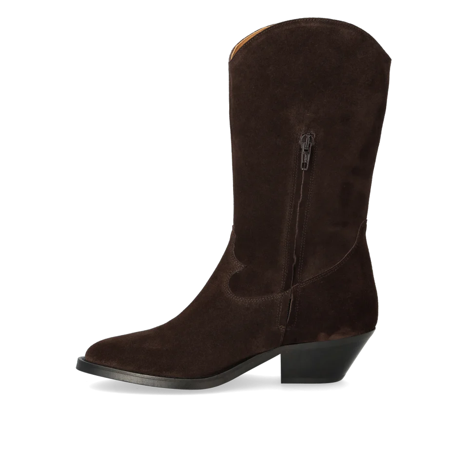 Curved Cowboy Fringe Boots
