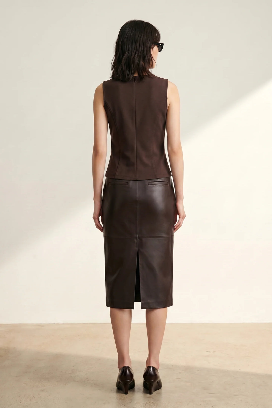 Lily Leather Drape Top - FORPÖNTUN