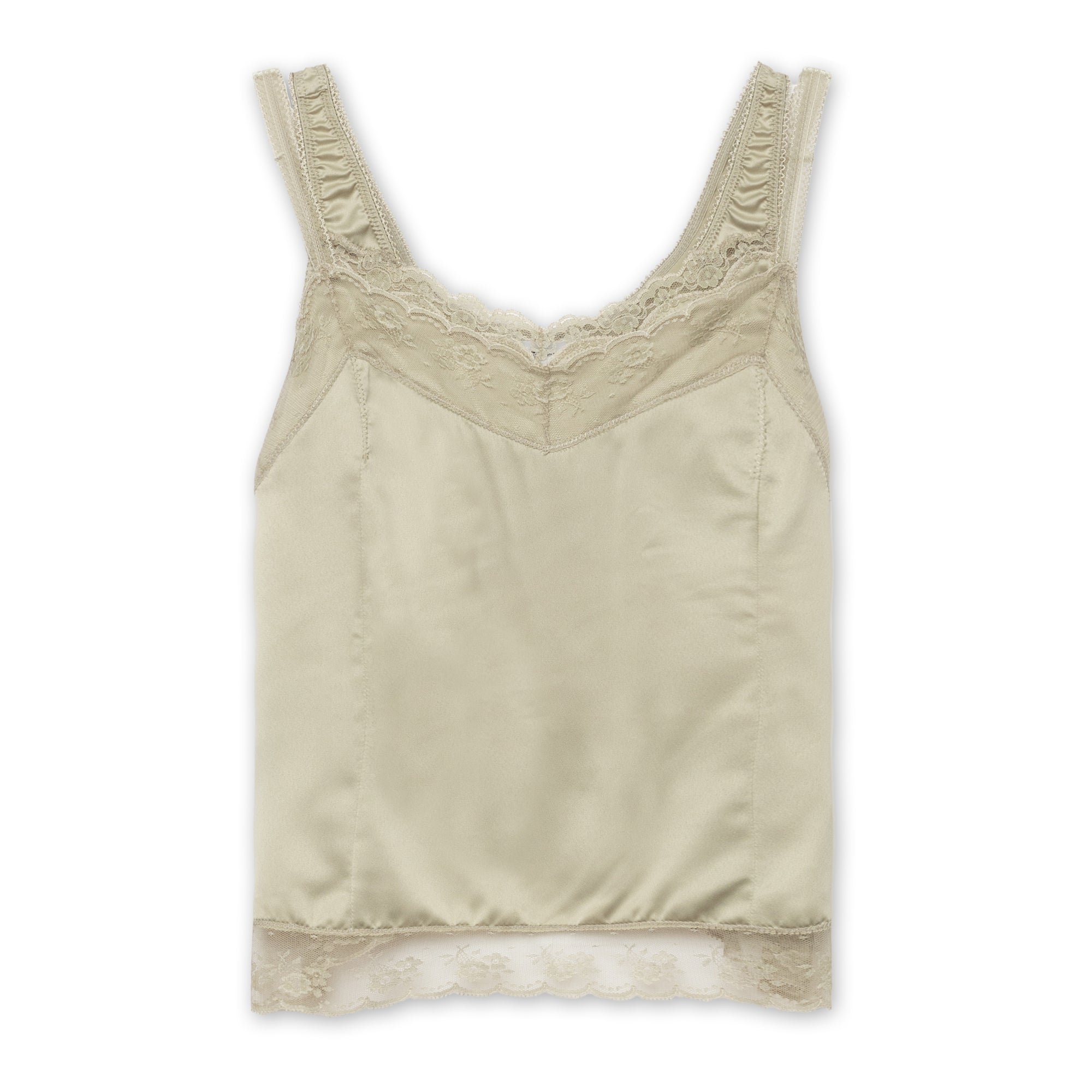 Double Lace Top, Grey Sand