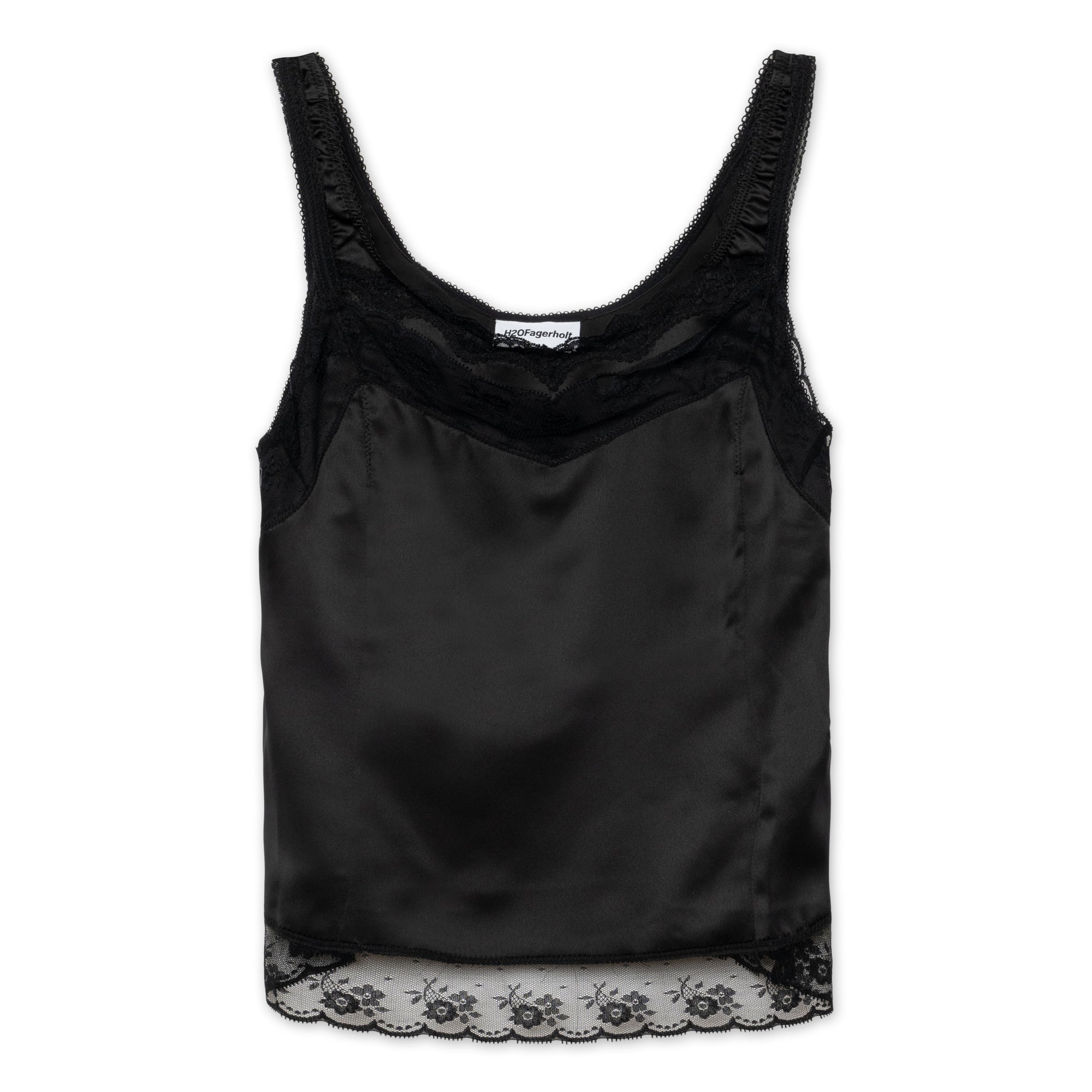Double Lace Top, Black
