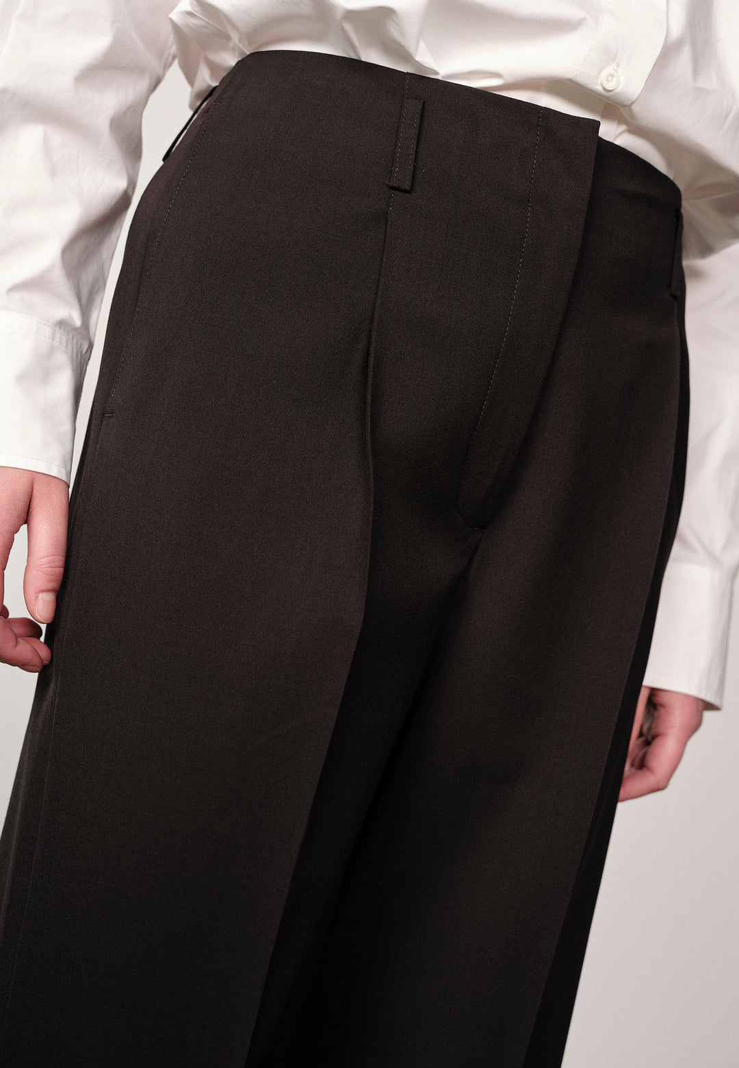 Felicia Mid Waist Pants, Black