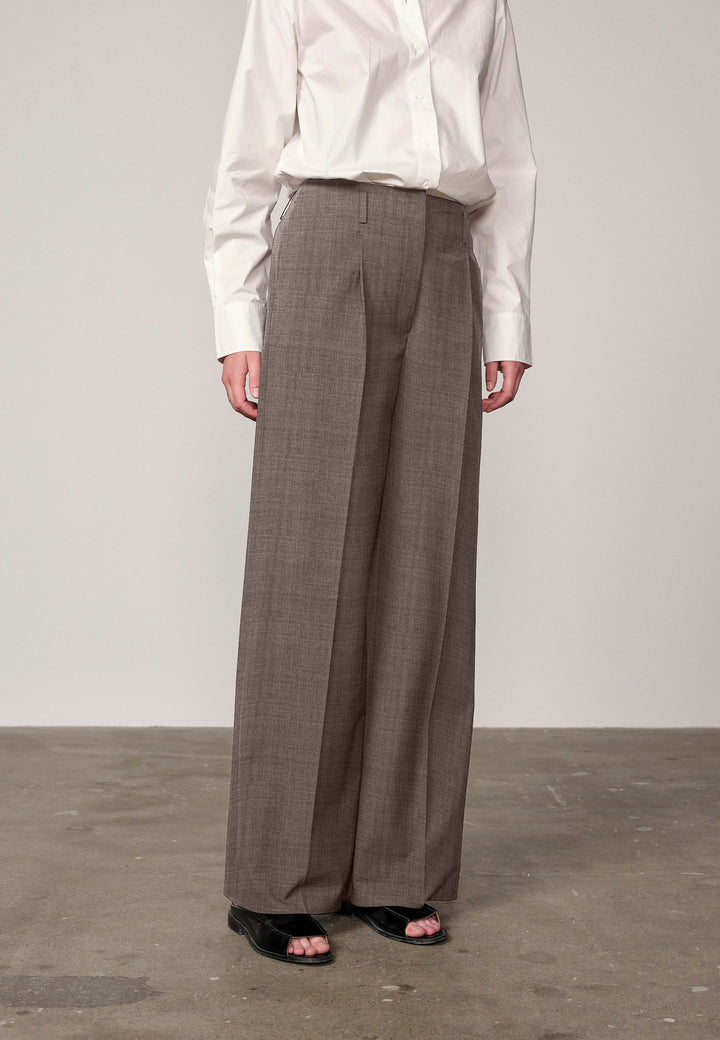 Felicia Mid Waist Pants, Grey