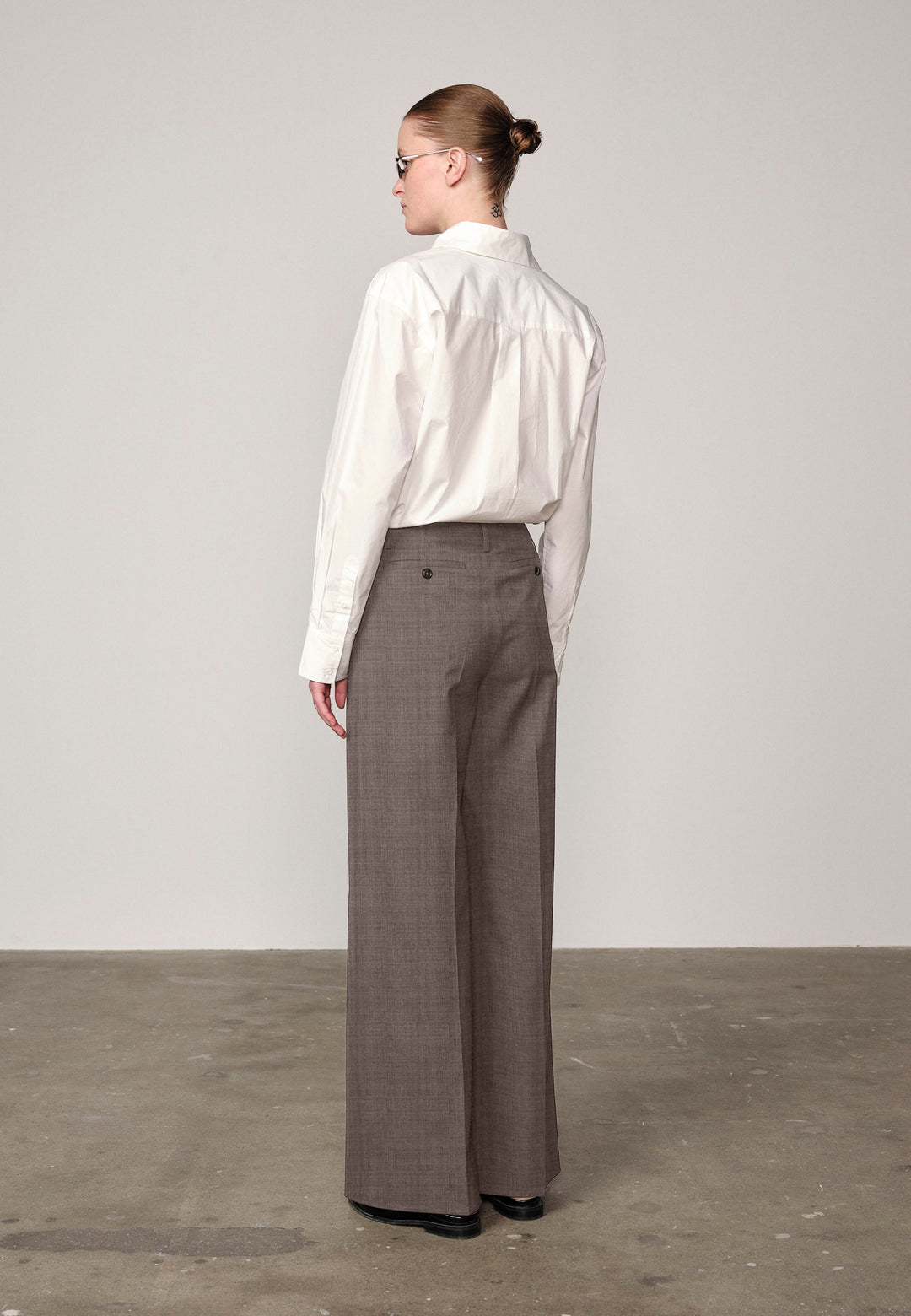 Felicia Mid Waist Pants, Grey