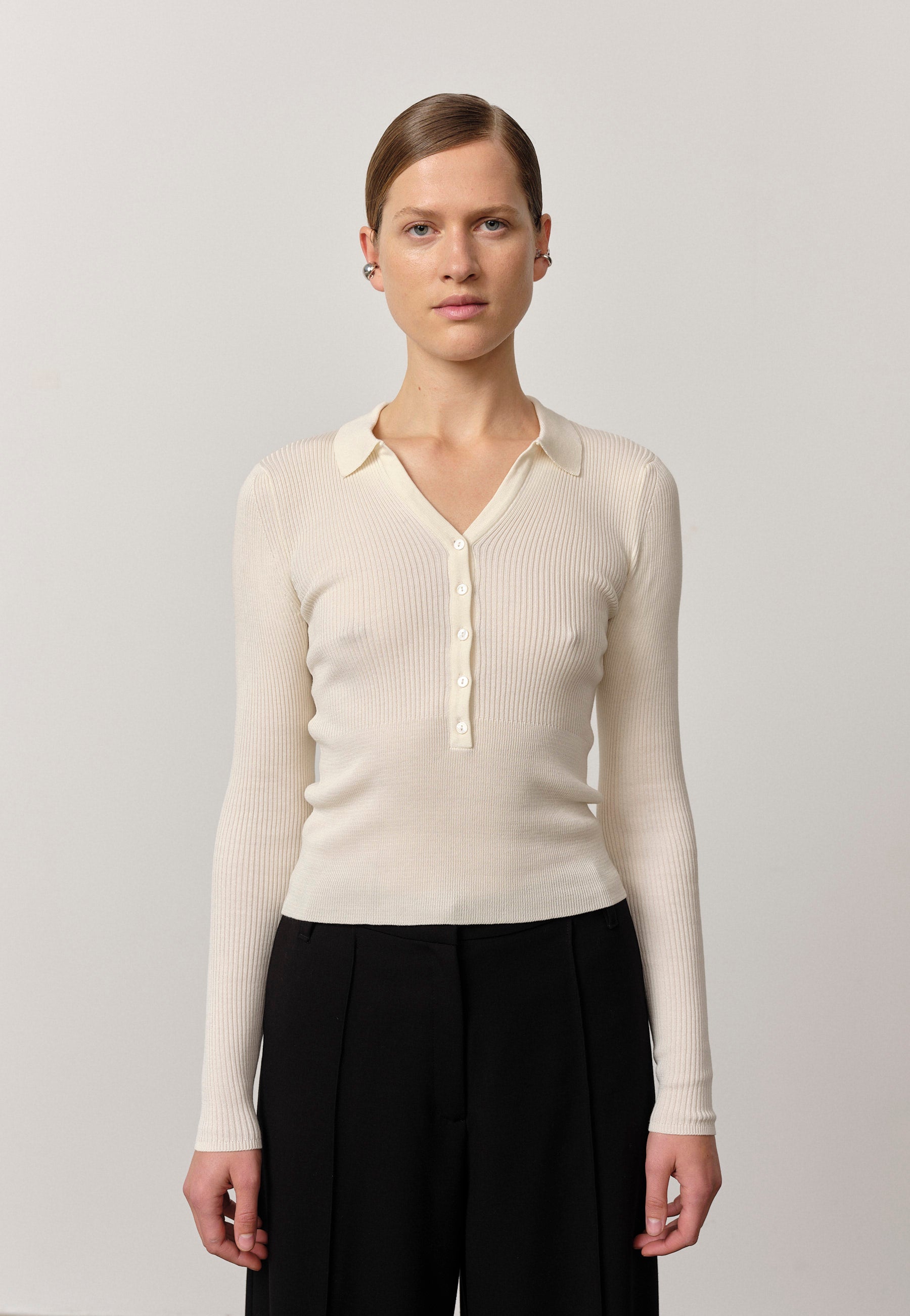 Finn Knit Blouse, Off White
