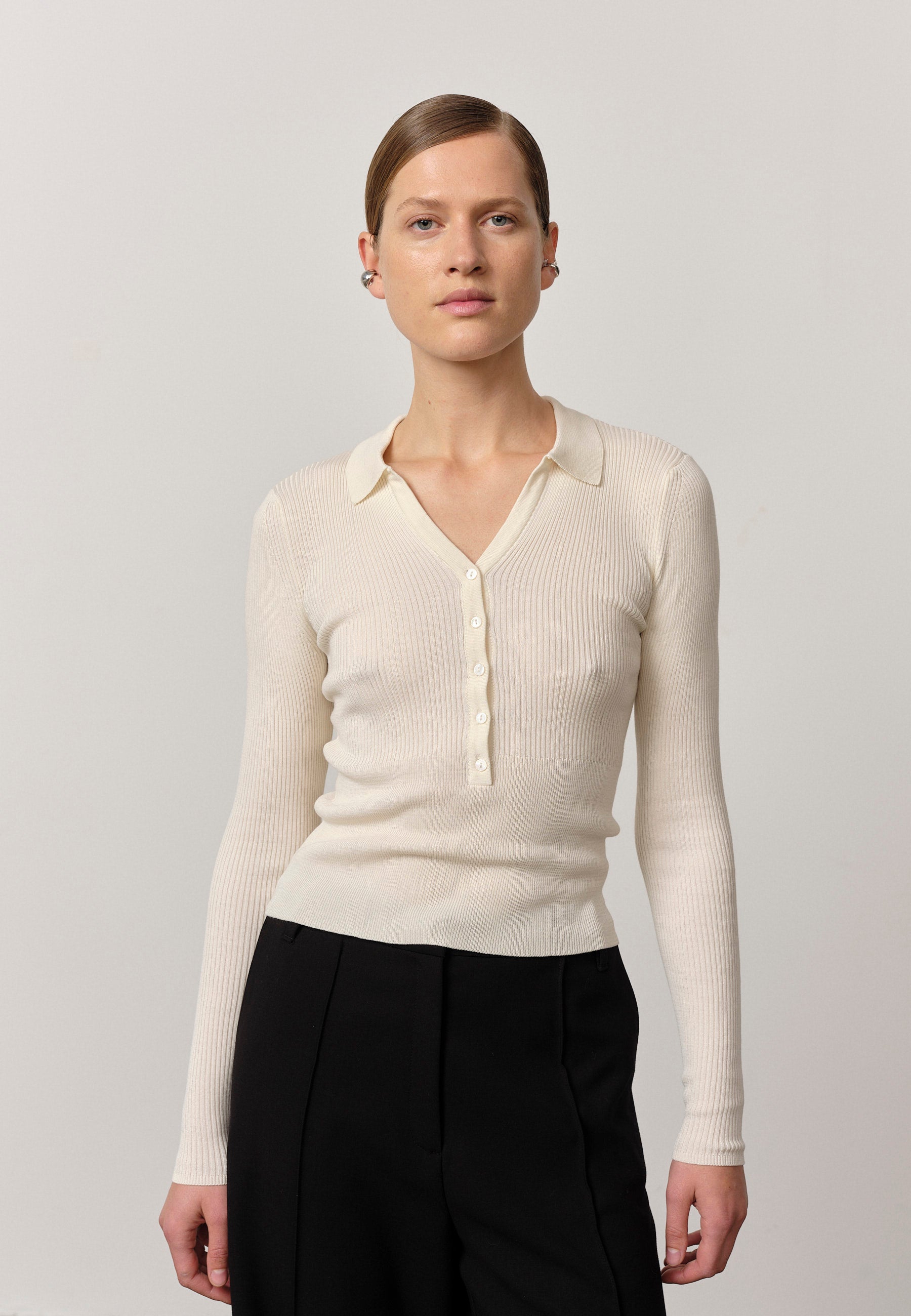 Finn Knit Blouse, Off White