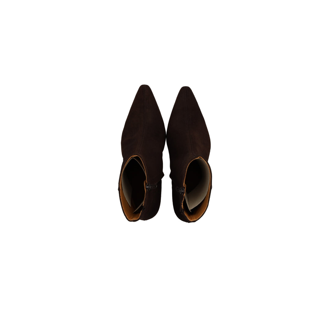 Sculptural ankle boot, Dark Brown
