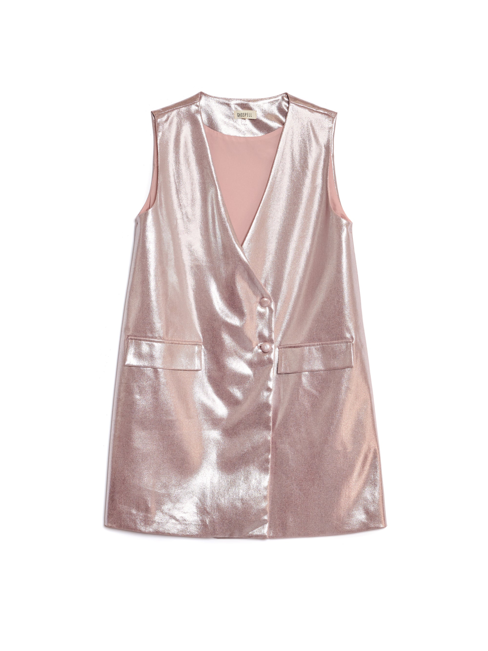 Wrenley Mini Dress - Metallic Pink