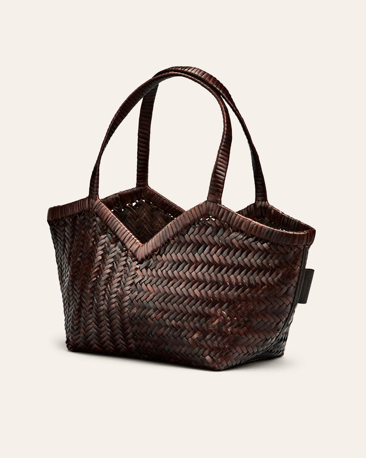 Humi Small Leather Bag, Umber