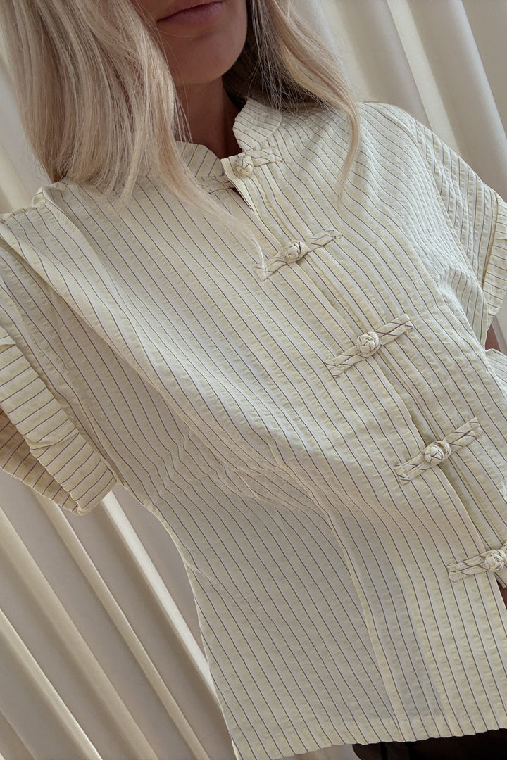Norma Blouse - Butter Stripe