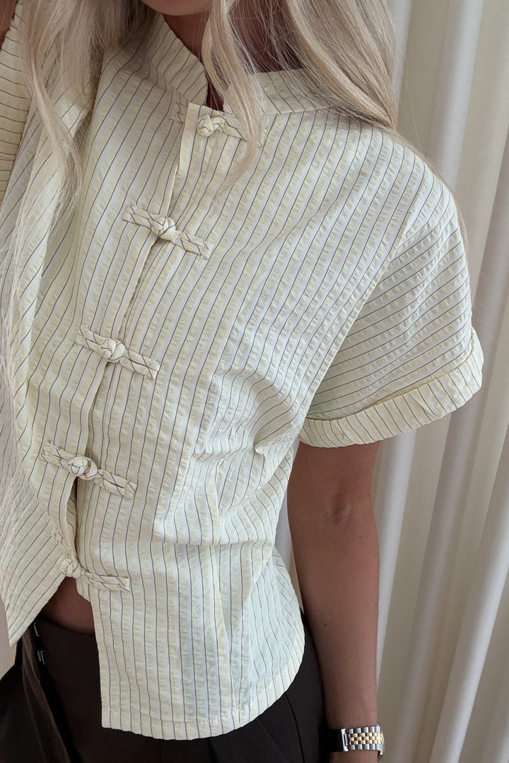 Norma Blouse - Butter Stripe