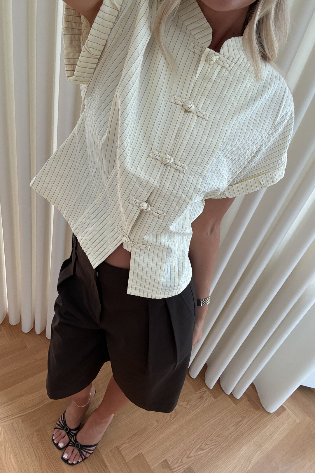 Norma Blouse - Butter Stripe