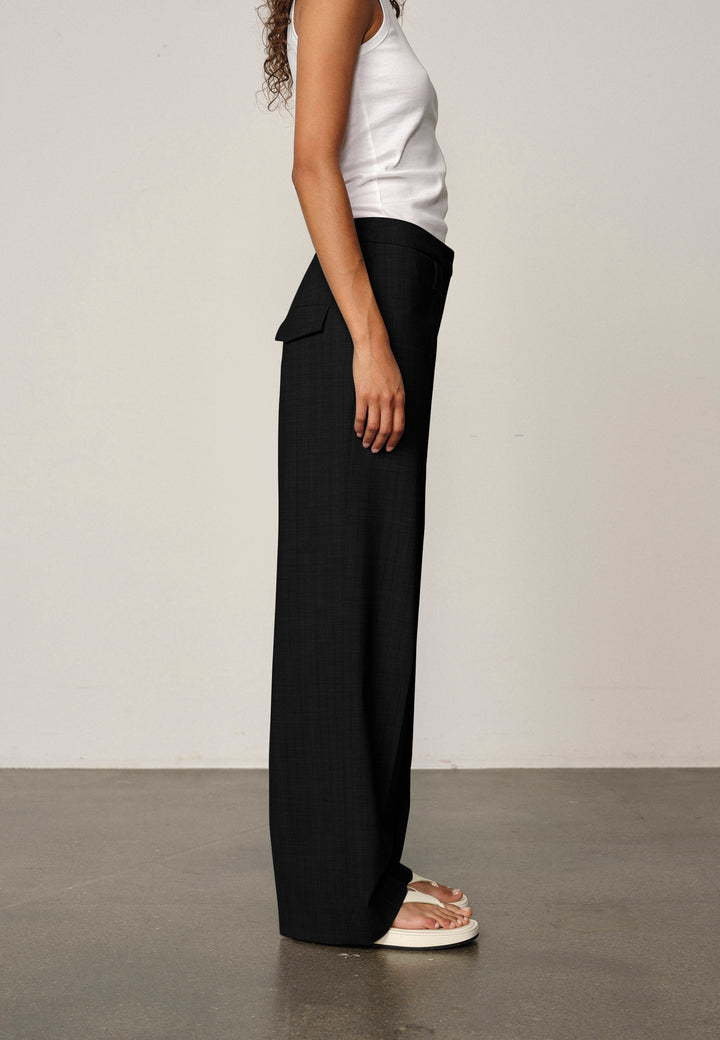Ivano Mid Waist Pants, Black