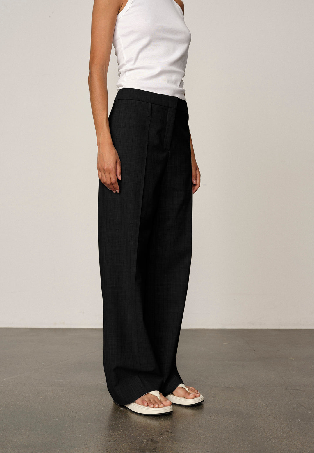 Ivano Mid Waist Pants, Black