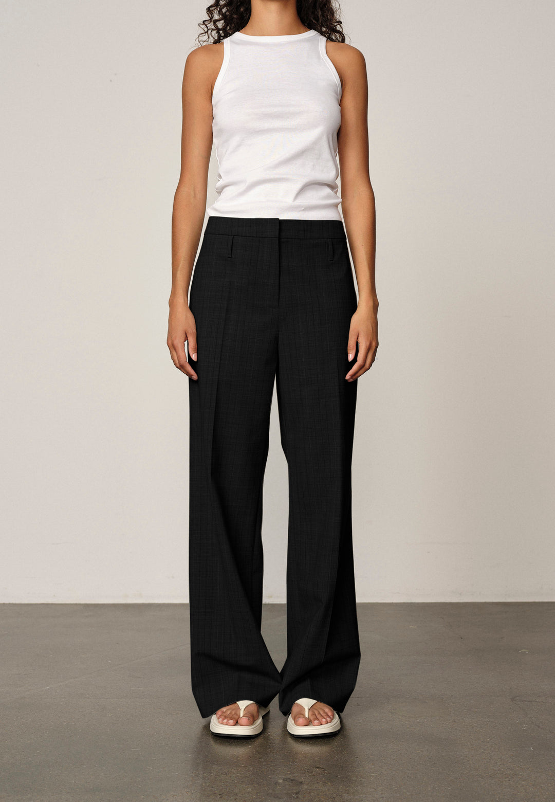 Ivano Mid Waist Pants, Black