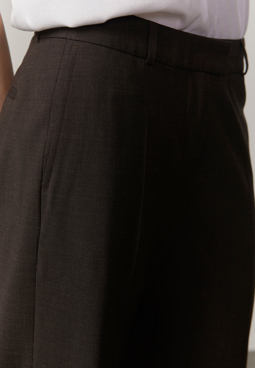 Jack Waist Pants, Brown Melange