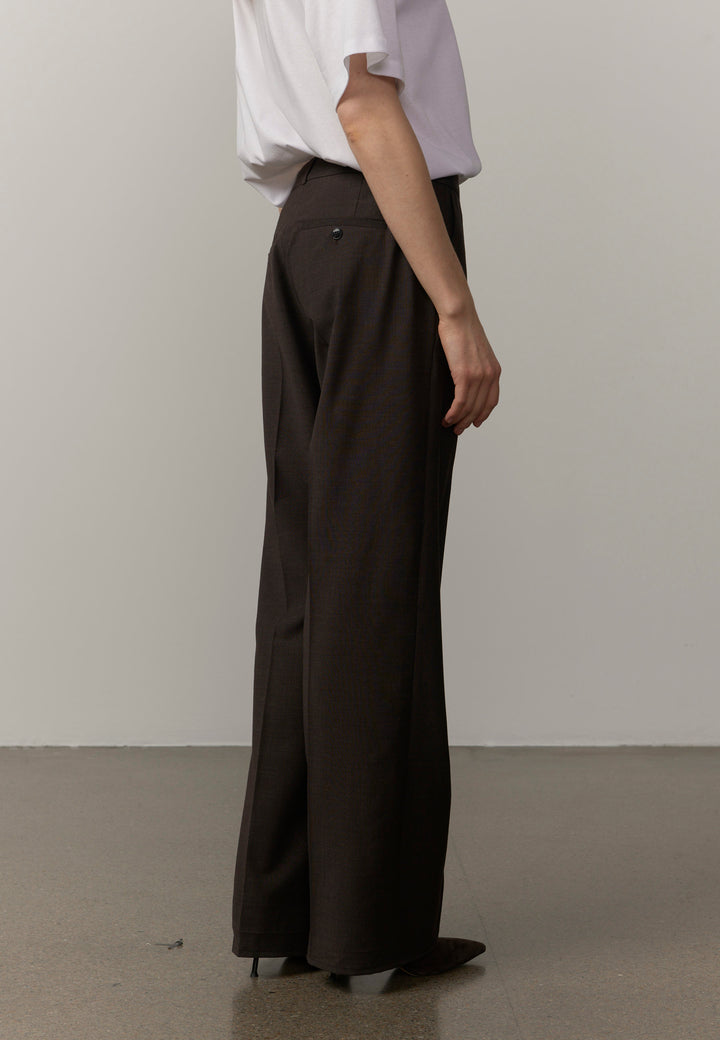 Jack Waist Pants, Brown Melange