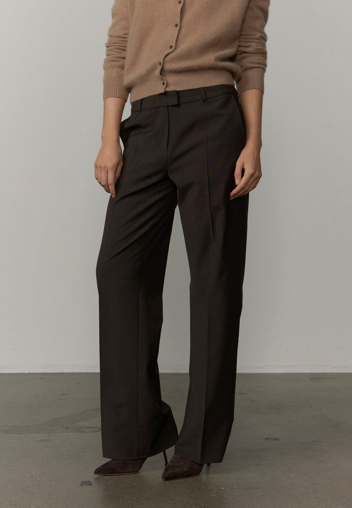 Jack Waist Pants, Brown Melange