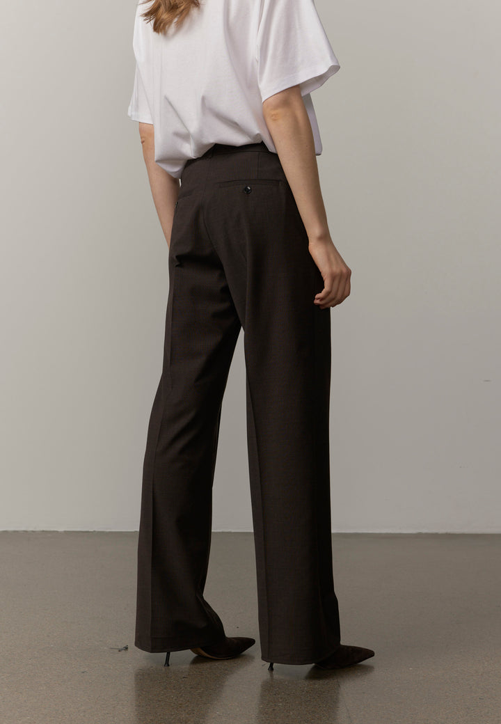 Jack Waist Pants, Brown Melange