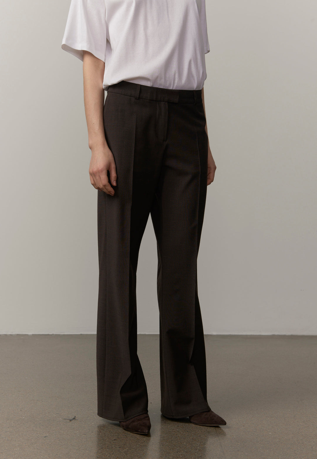 Jack Waist Pants, Brown Melange