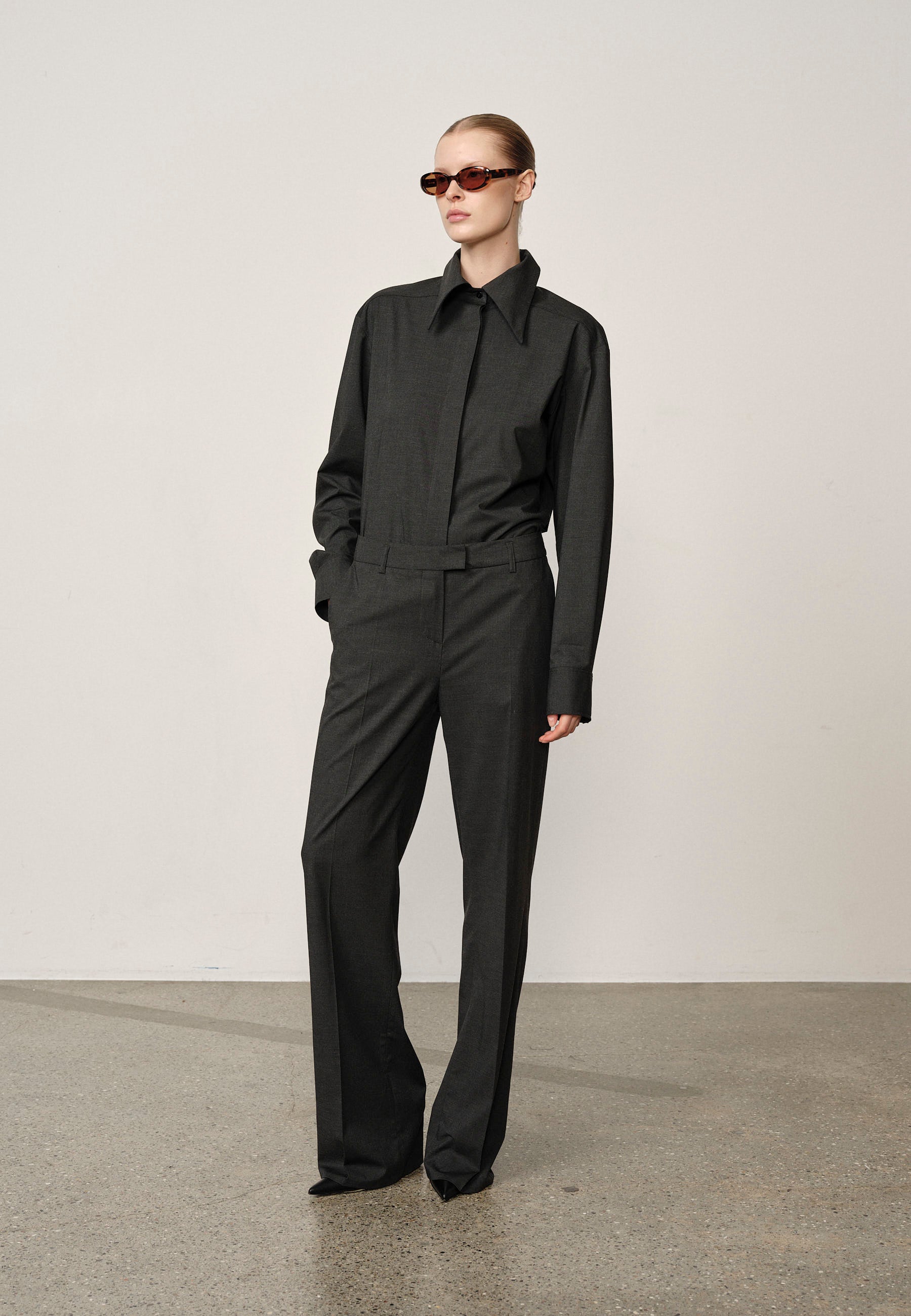 Jack Waist Pants, Dark Grey