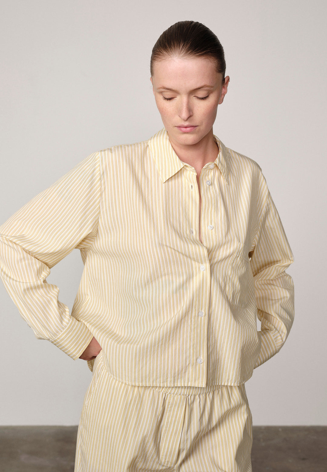 Jovelle Shirt, Yellow Stripe