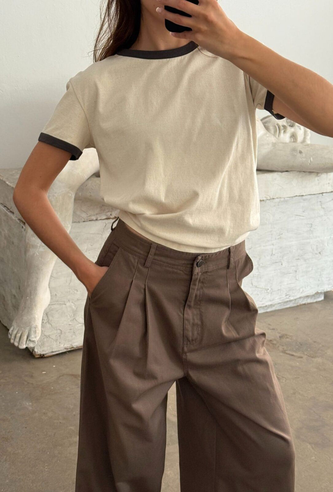 Julie Cotton Pants, Cold Desert