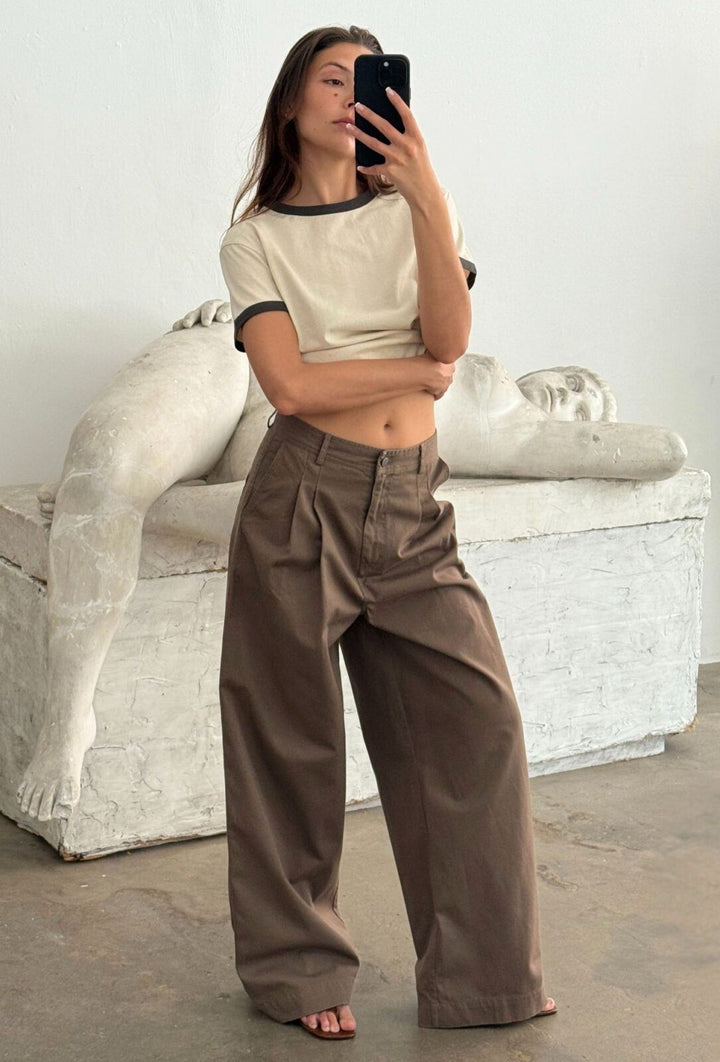 Julie Cotton Pants, Cold Desert