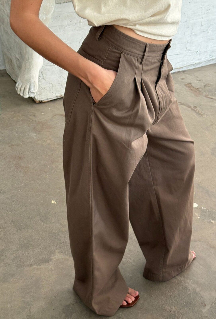 Julie Cotton Pants, Cold Desert