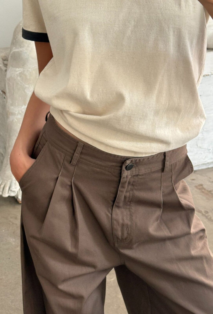 Julie Cotton Pants, Cold Desert
