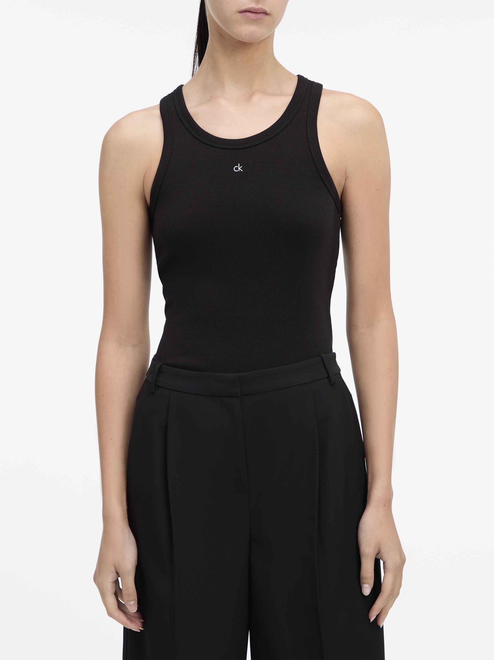CK Graphic Rib Tee, Black