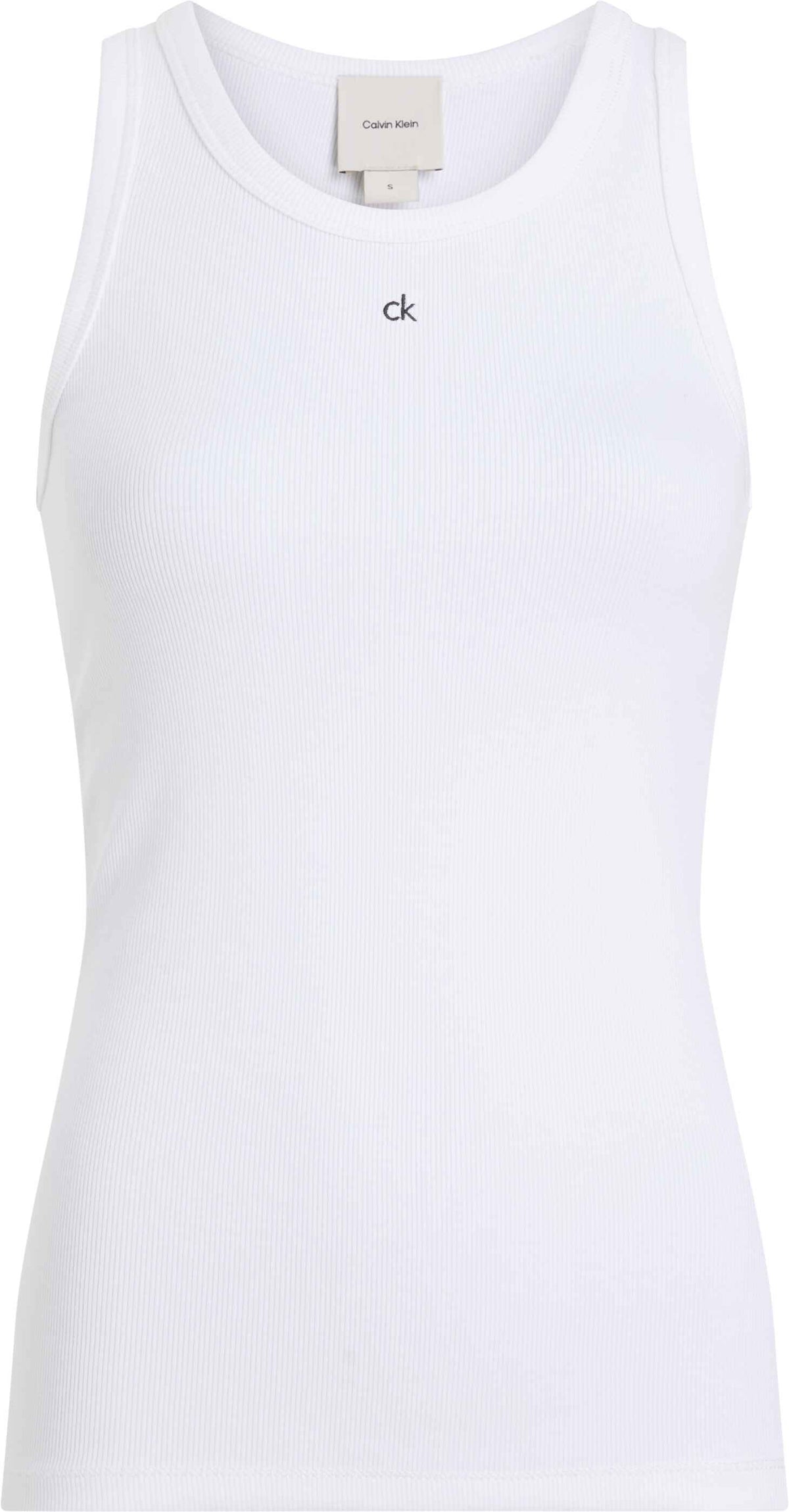 CK Graphic Rib Tank, White