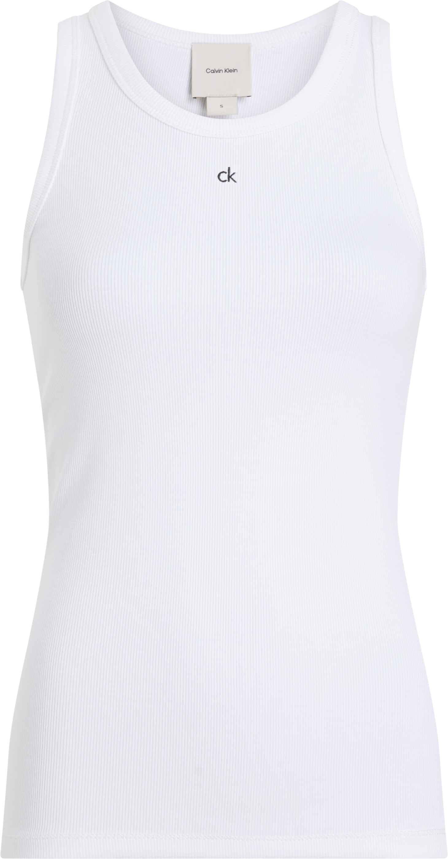 CK Graphic Rib Tank, White