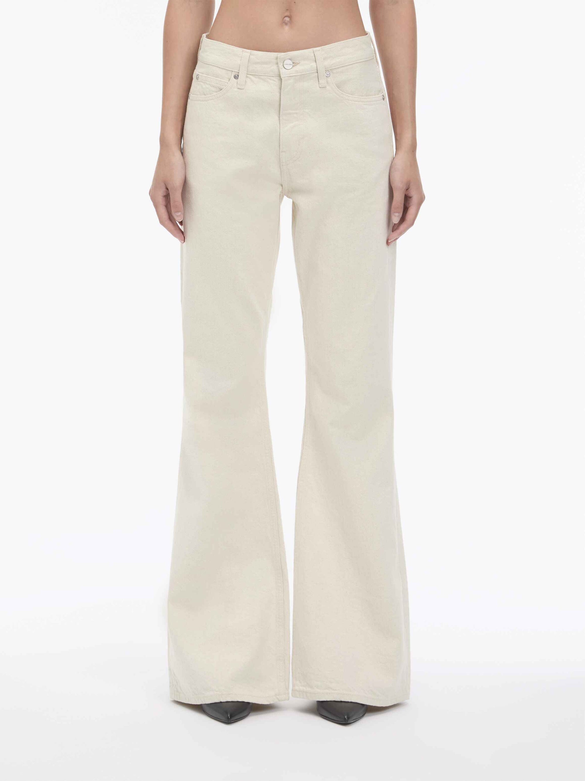 CK Mid Rise Relaxed Flared Jeans