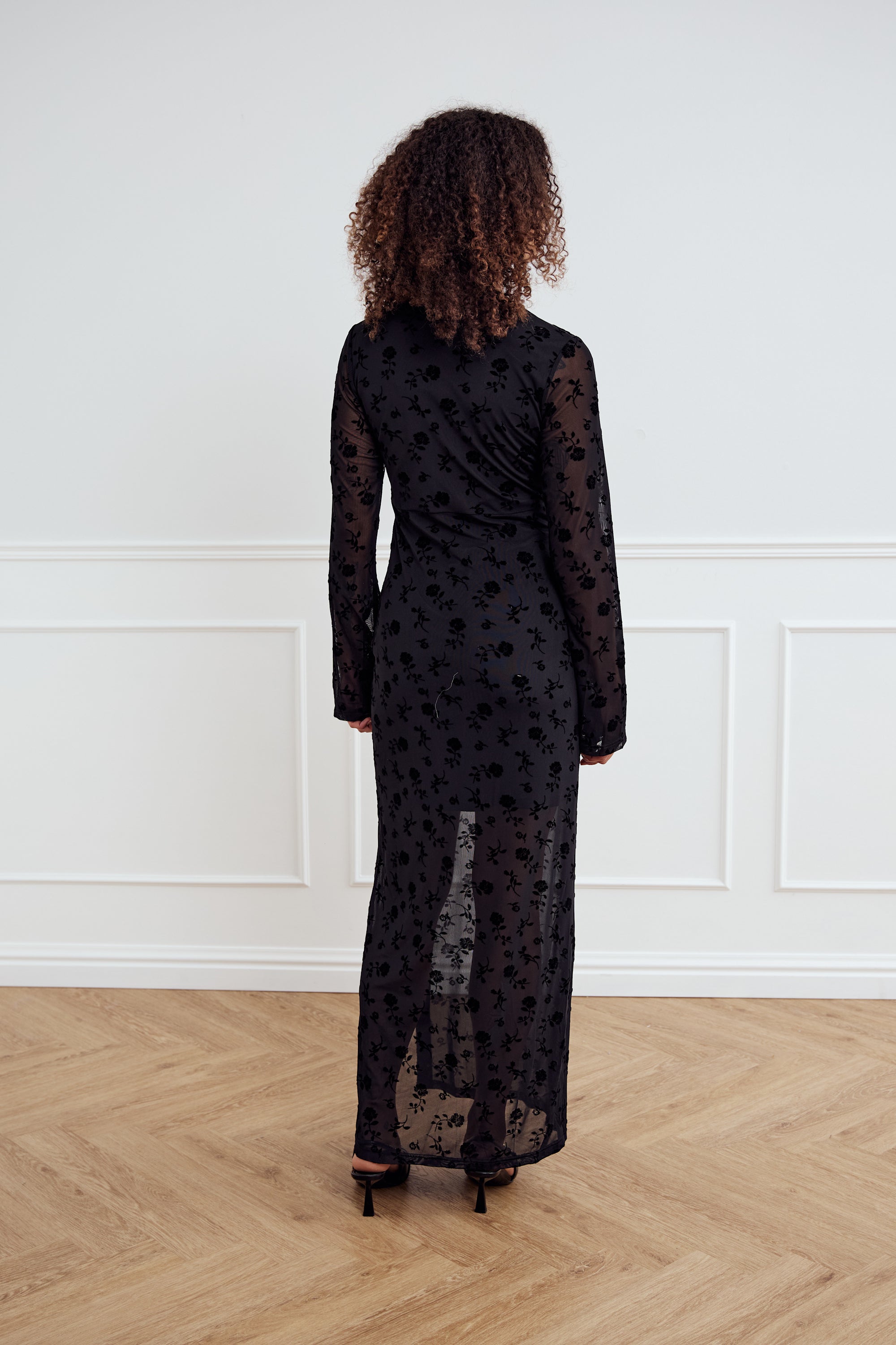 Kameyella Dress, Black Print