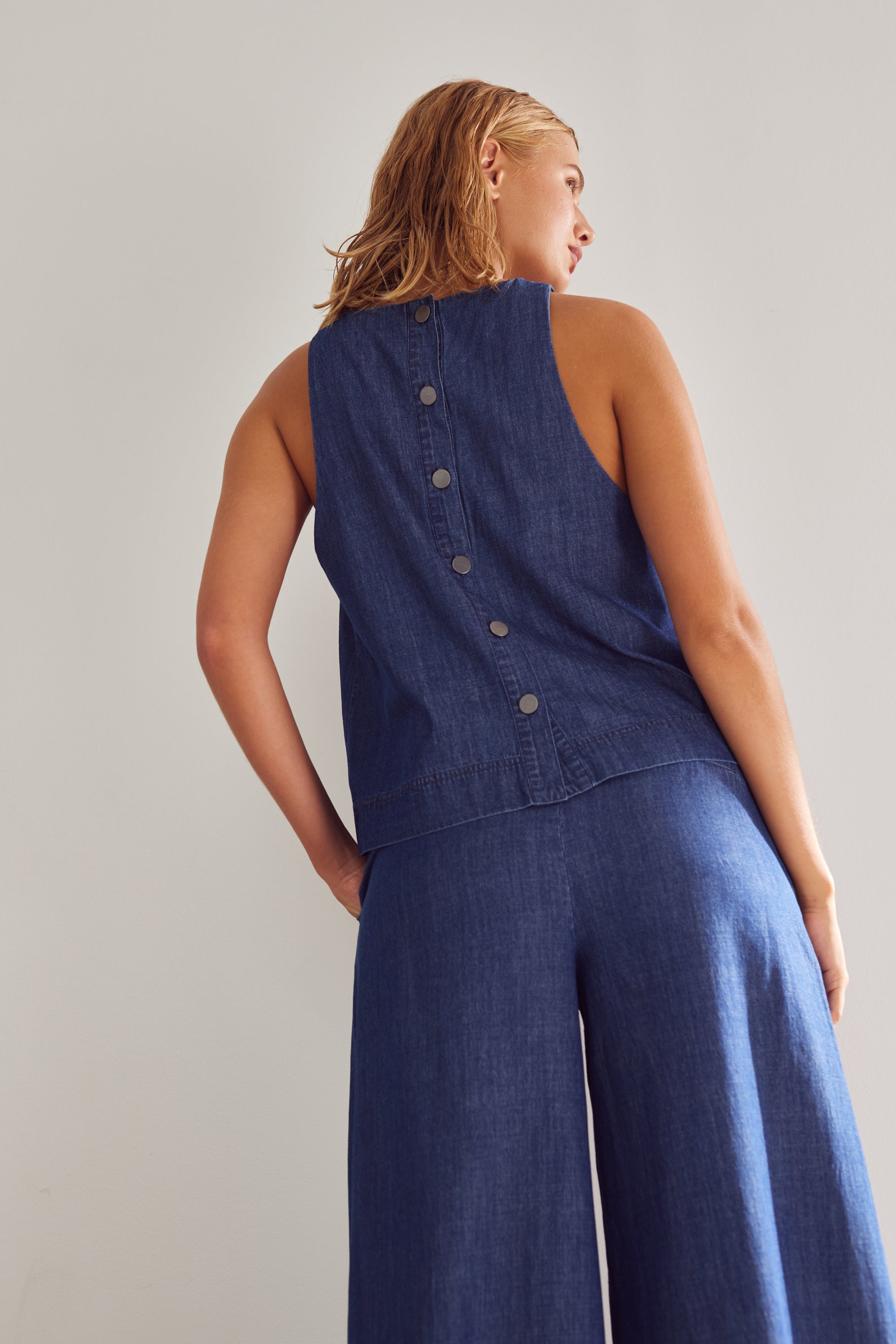 Kazia Pants, Denim Blue