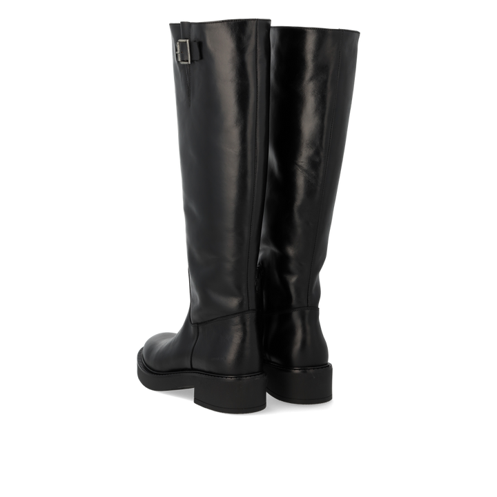 Long Buckle Boots - Black