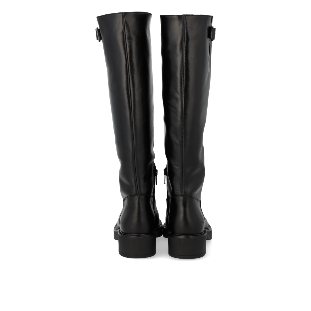 Long Buckle Boots - Black