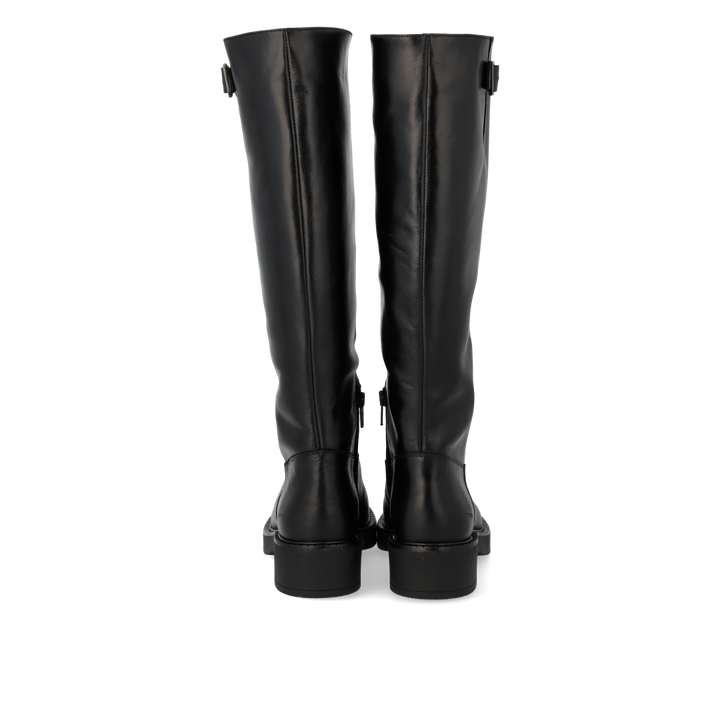 Long Buckle Boots - Black