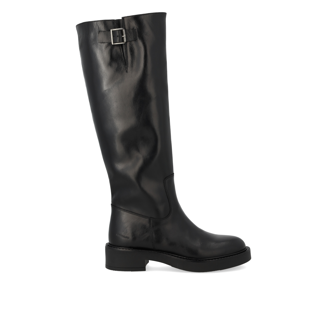 Long Buckle Boots - Black