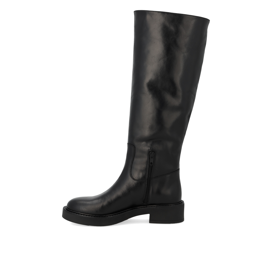 Long Buckle Boots - Black