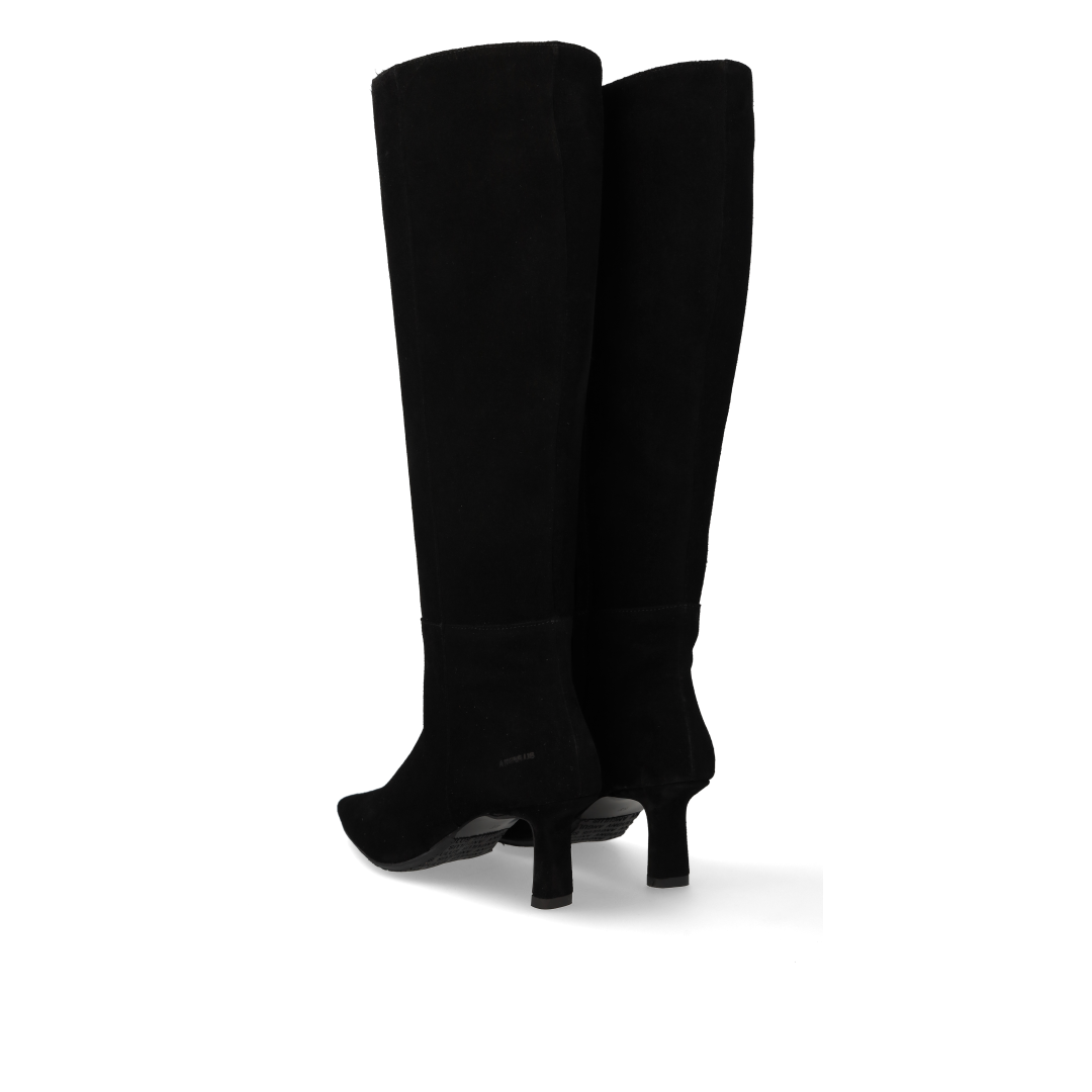 Long Suede Boots - Black