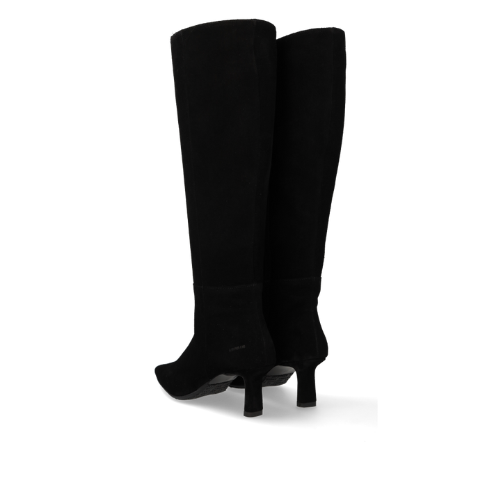 Long Suede Boots - Black