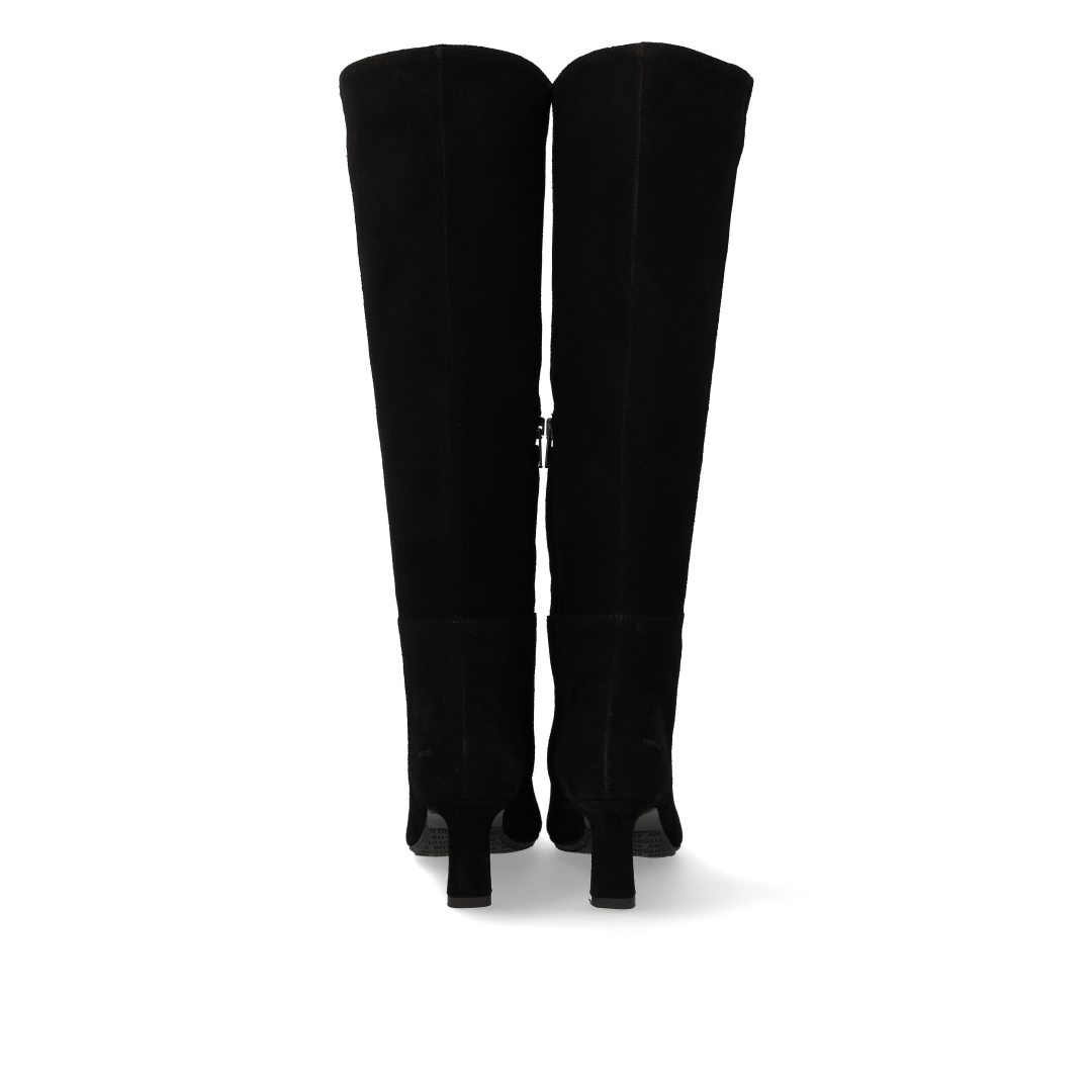 Long Suede Boots - Black